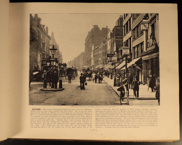 1896 Round London Album Of Photographs Antique British History Book G. Newnes