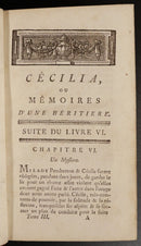 1784 3vol Cecilia Ou Memoires D'Une Heritiere Antiquarian Literature Books-10