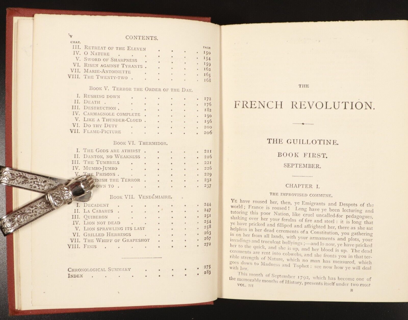 c1875 3vol The French Revolution History by Thomas Carlyle Antiquarian Book Set