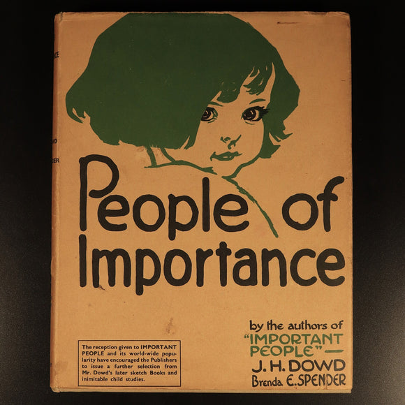 1938 People Of Importance by J.H. Dowd British Art Book Of Sketches B.E. Spender