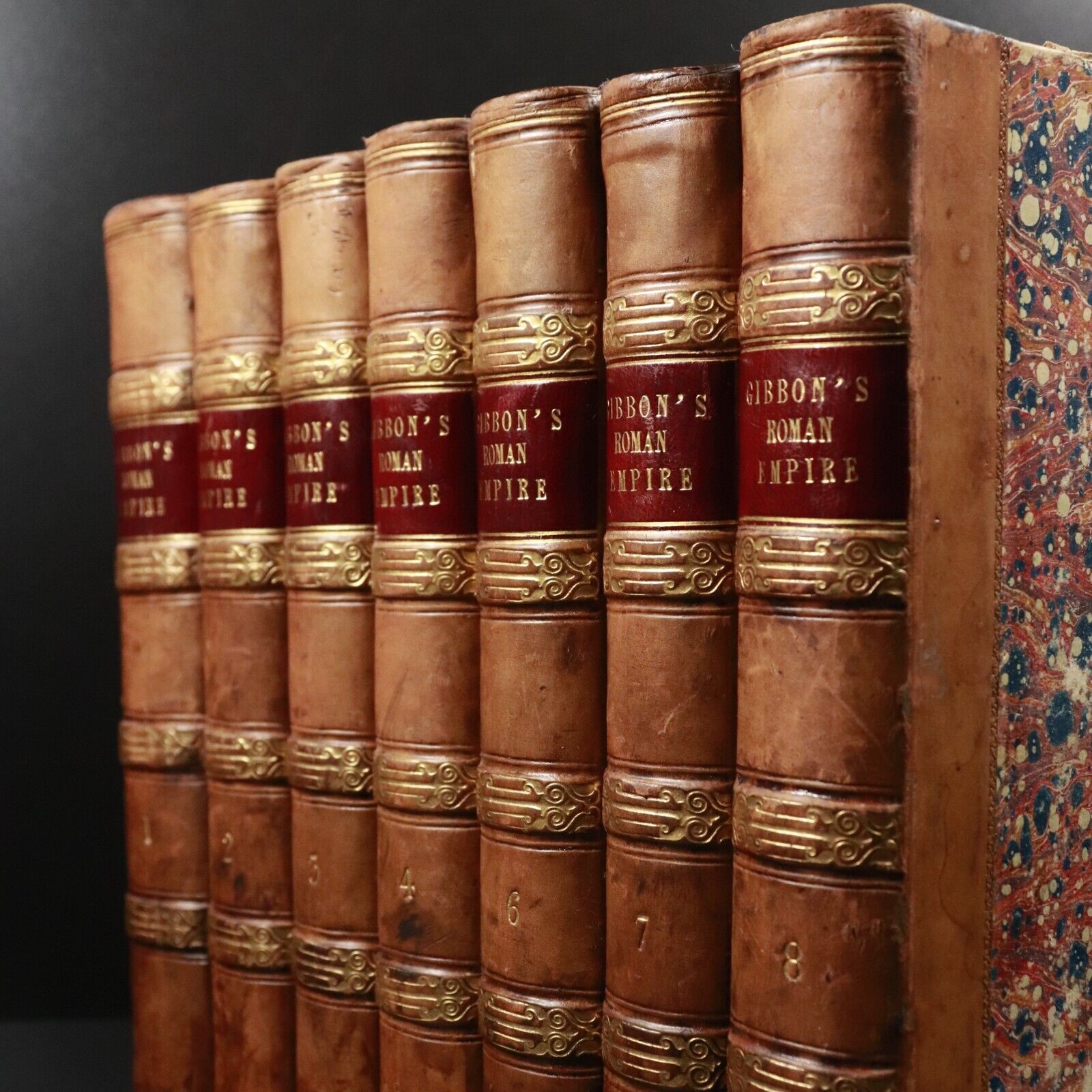 1854 7vol History Of Decline & Fall Roman Empire by E. Gibbon Antiquarian Books