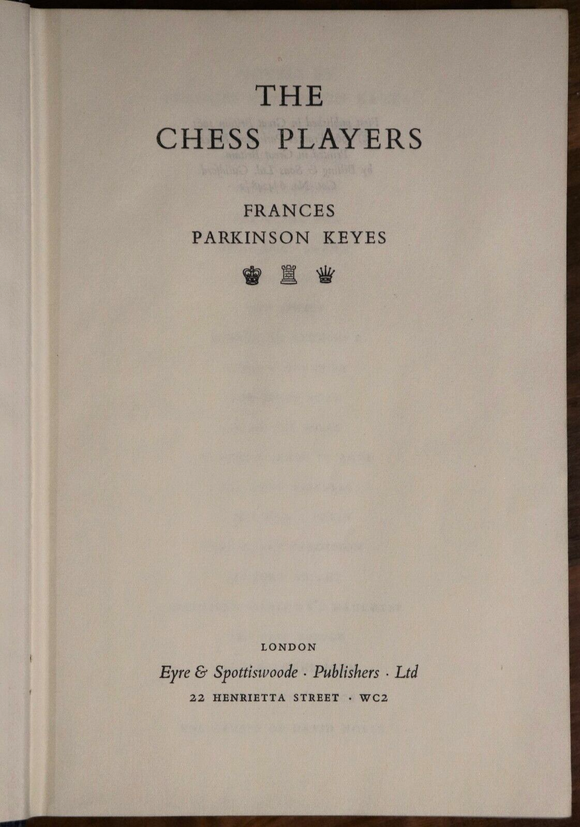 1961 The Chess Players by FP Keyes 1st Edition Vintage Literature Book