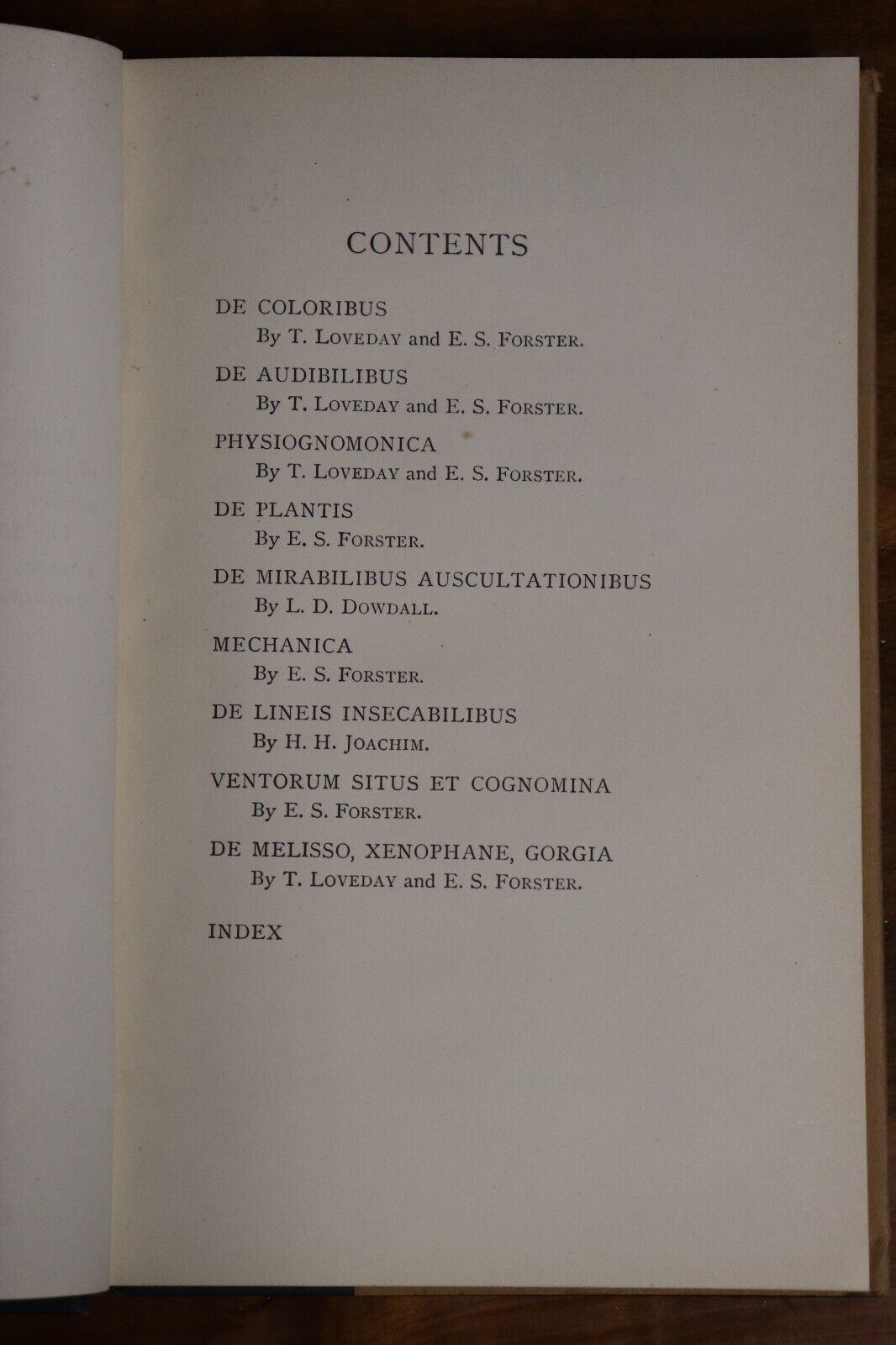 1913 The Works Of Aristotle Vol. VI Opuscula Antique Greek Philosophy Book