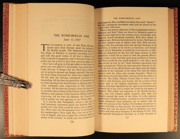 1947 Step By Step 1936-1939 by Winston Churchill Antique History Book Leather