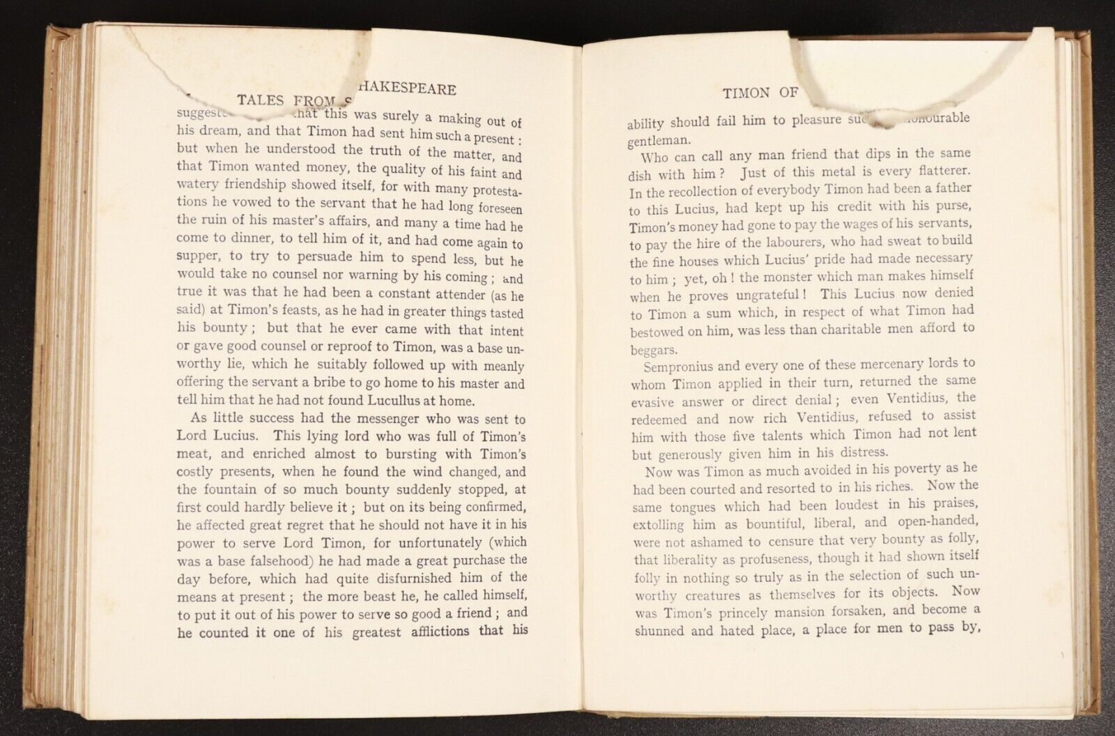 c1920 Tales From Shakespeare by Charles & Mary Lamb Antique Literature Book