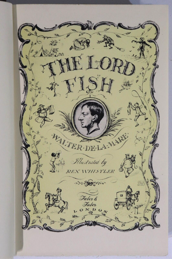 1933 The Lord Fish by Walter De La Mare Antique British Literature Book