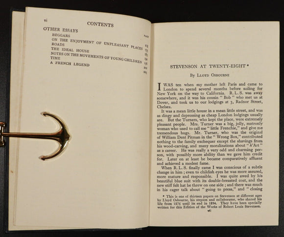 1925 Virginibus Puerisque Robert Louis Stevenson Antique Scottish Fiction Book