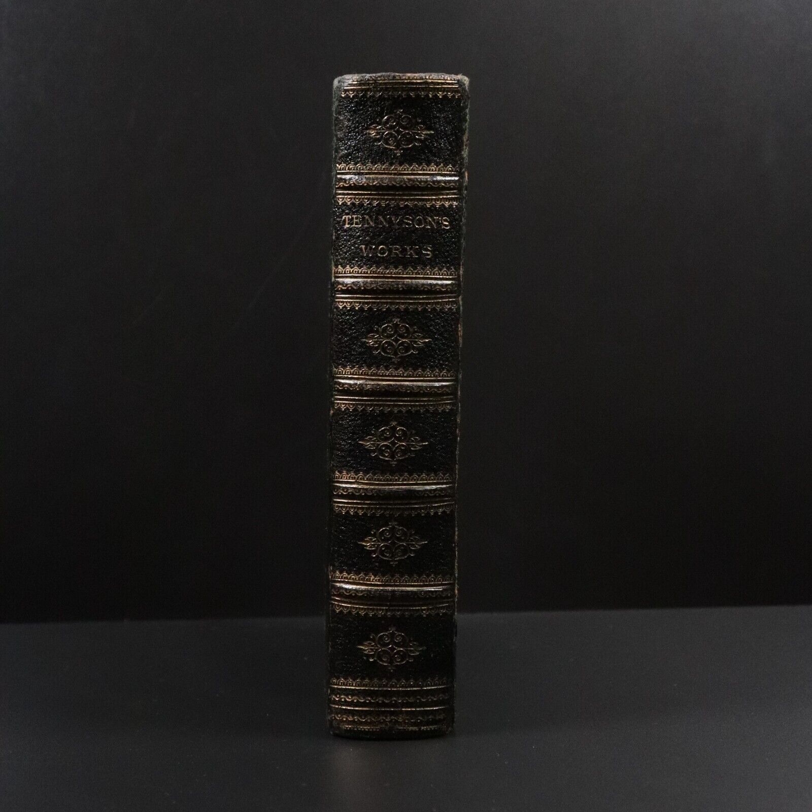 1879 The Works Of Alfred Tennyson Poet Laureate Antique Poetry Book Leather Gilt