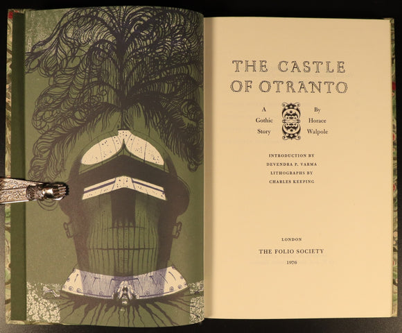 The Castle Of Otranto Gothic Story by Horace Walpole Folio Society Fiction Book