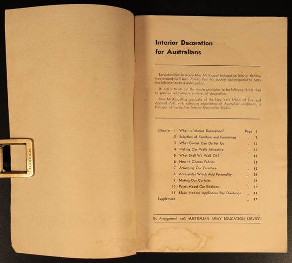 Interior Decoration For Australians 1945 Australian Housing History Book