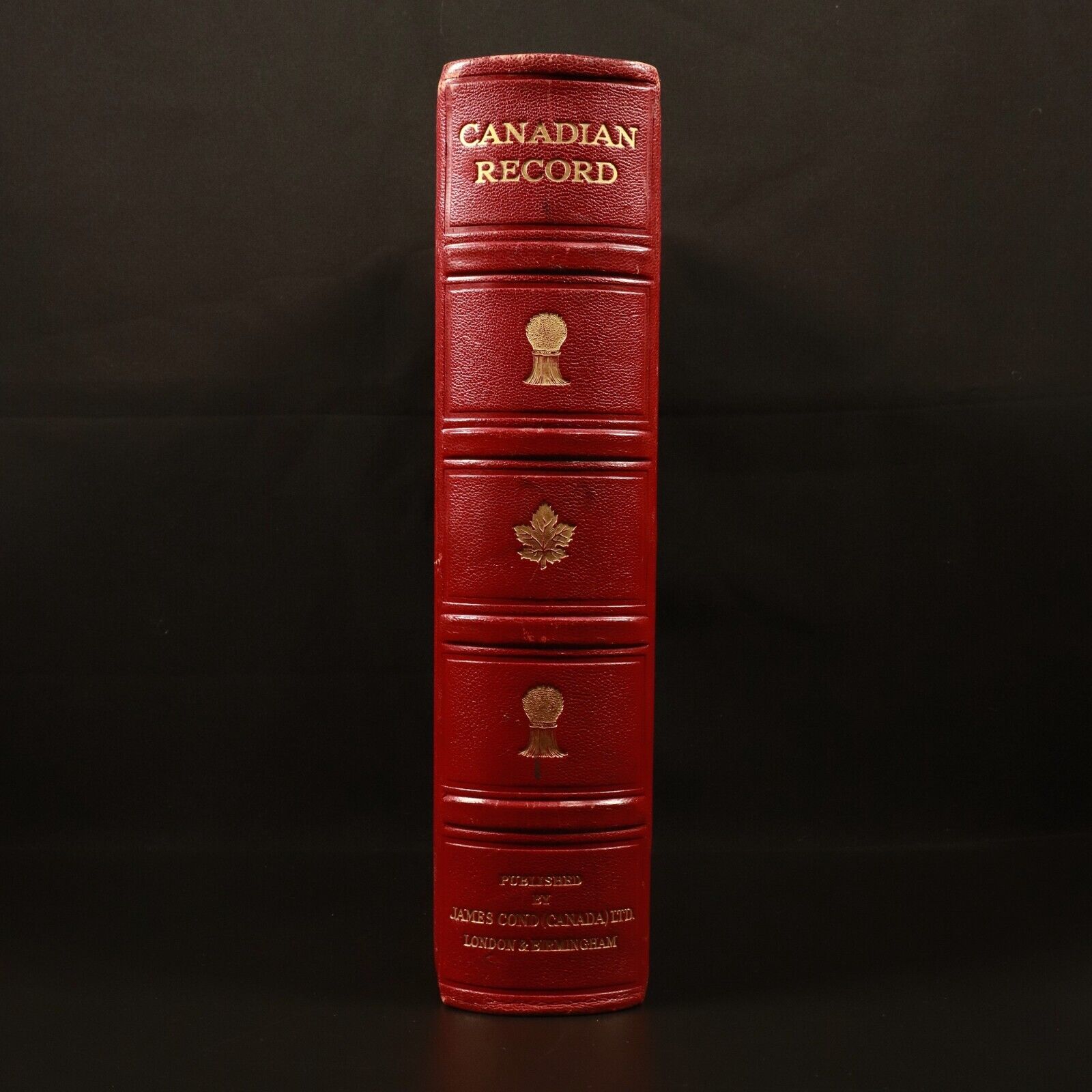 1937-38 The Canadian Record Of Men & Matters Antique Reference Book Leather Bind - 0