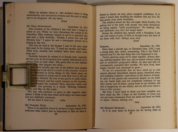 1953 The Rosenberg Letters Julius & Ethel Rosenberg American History Book