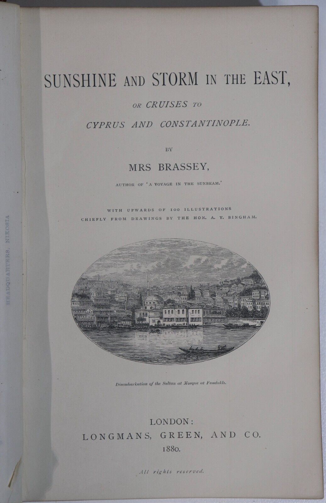 1880 Sunshine & Storm In The East by Mrs Brassey Antiquarian Exploration Book