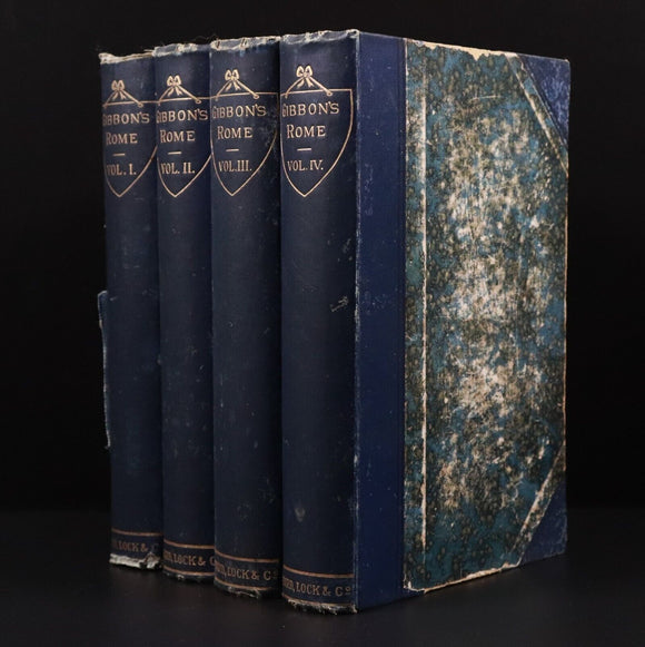 c1890 4vol History Decline & Fall Roman Empire by E. Gibbon Antiquarian Book Set