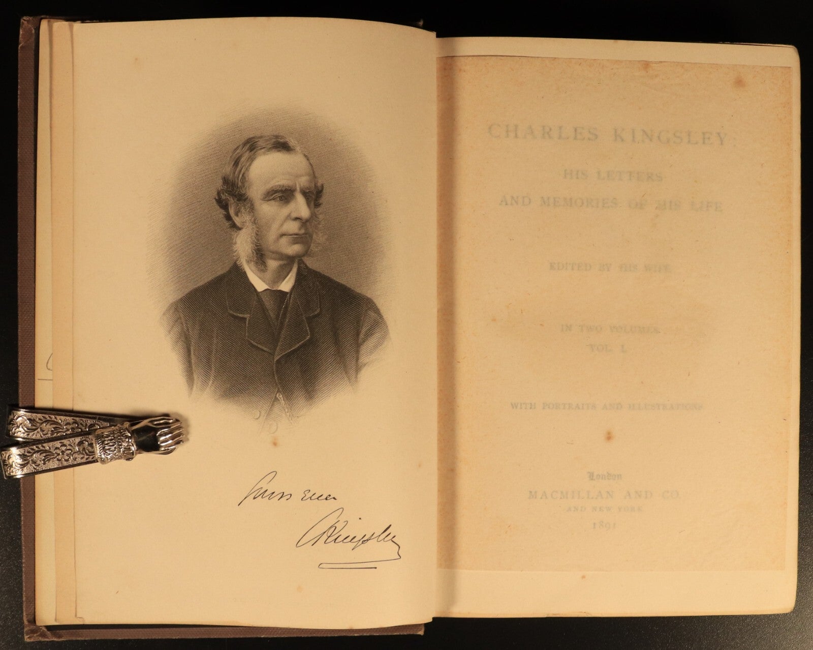1891 Charles Kingsley Letters & Life British Religious History & Biography Books