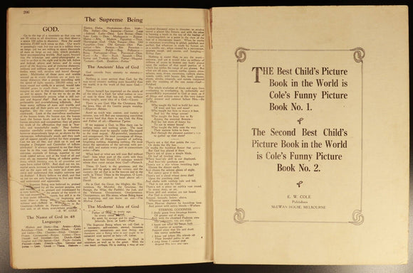 c1918 Cole's Funny Picture Book No. 1 Antique Illustrated Childrens Book 48th Ed