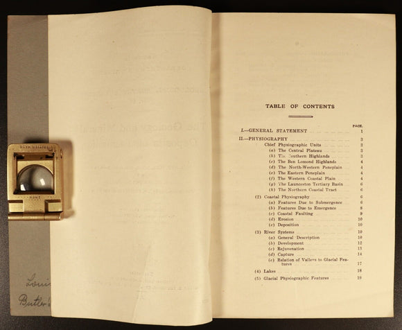 1938 Geology & Mineral Deposits Of Tasmania Australian Mining History Book Maps