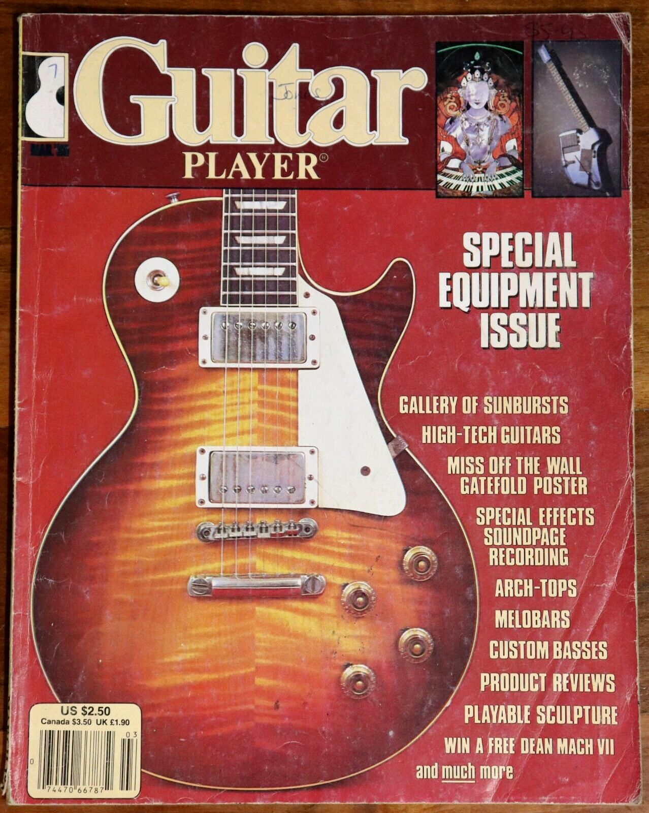 1985 March Guitar Player Vintage Magazine Gibson Les Paul 59 Burst