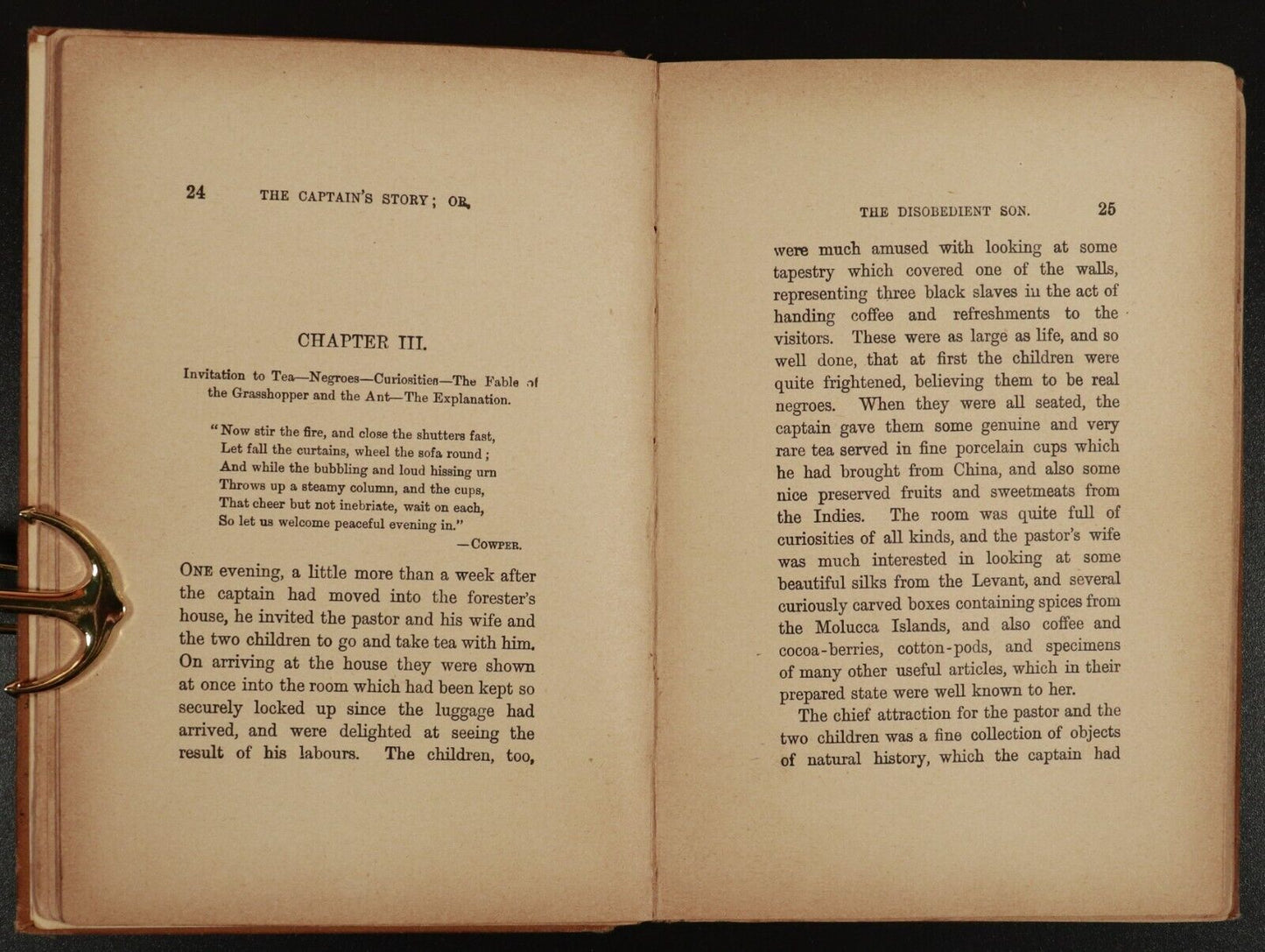 c1905 The Captain's Story or The Disobediant Son W.S Martin Antique Fiction Book