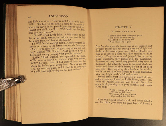 Story Of Robin Hood & His Merry Men by J. Finnemore Antique British Fiction Book