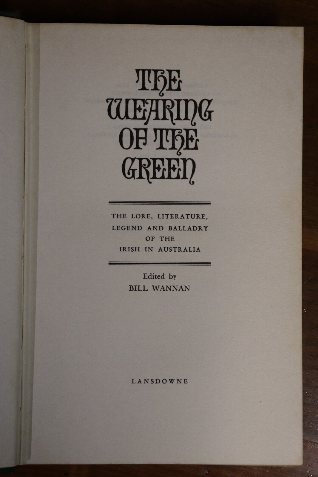 1965 Wearing Of The Green Irish In Australia Irish Migration History Book