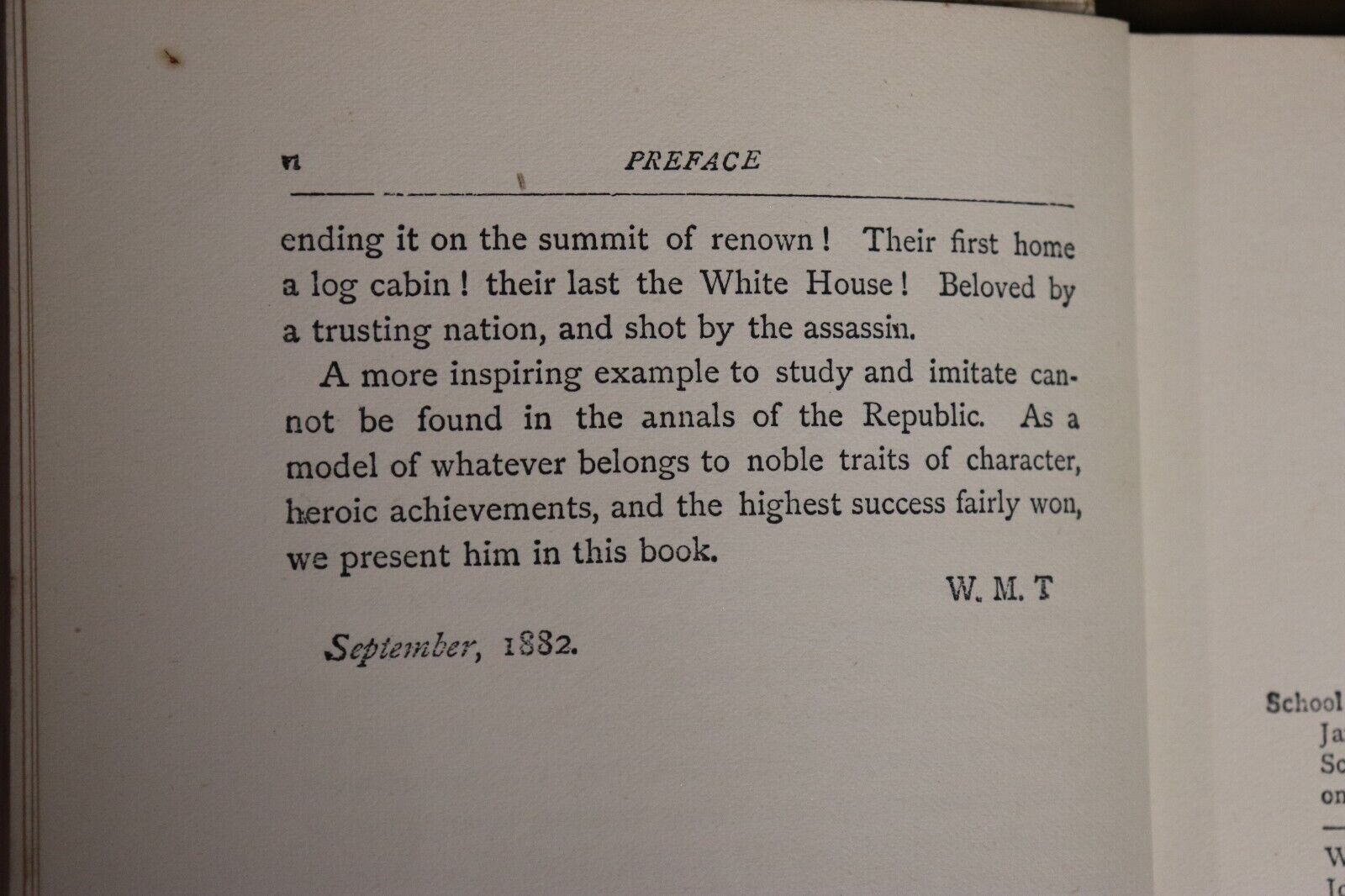 1897 From Log Cabin To White House by WM Thayer Antique American History Book