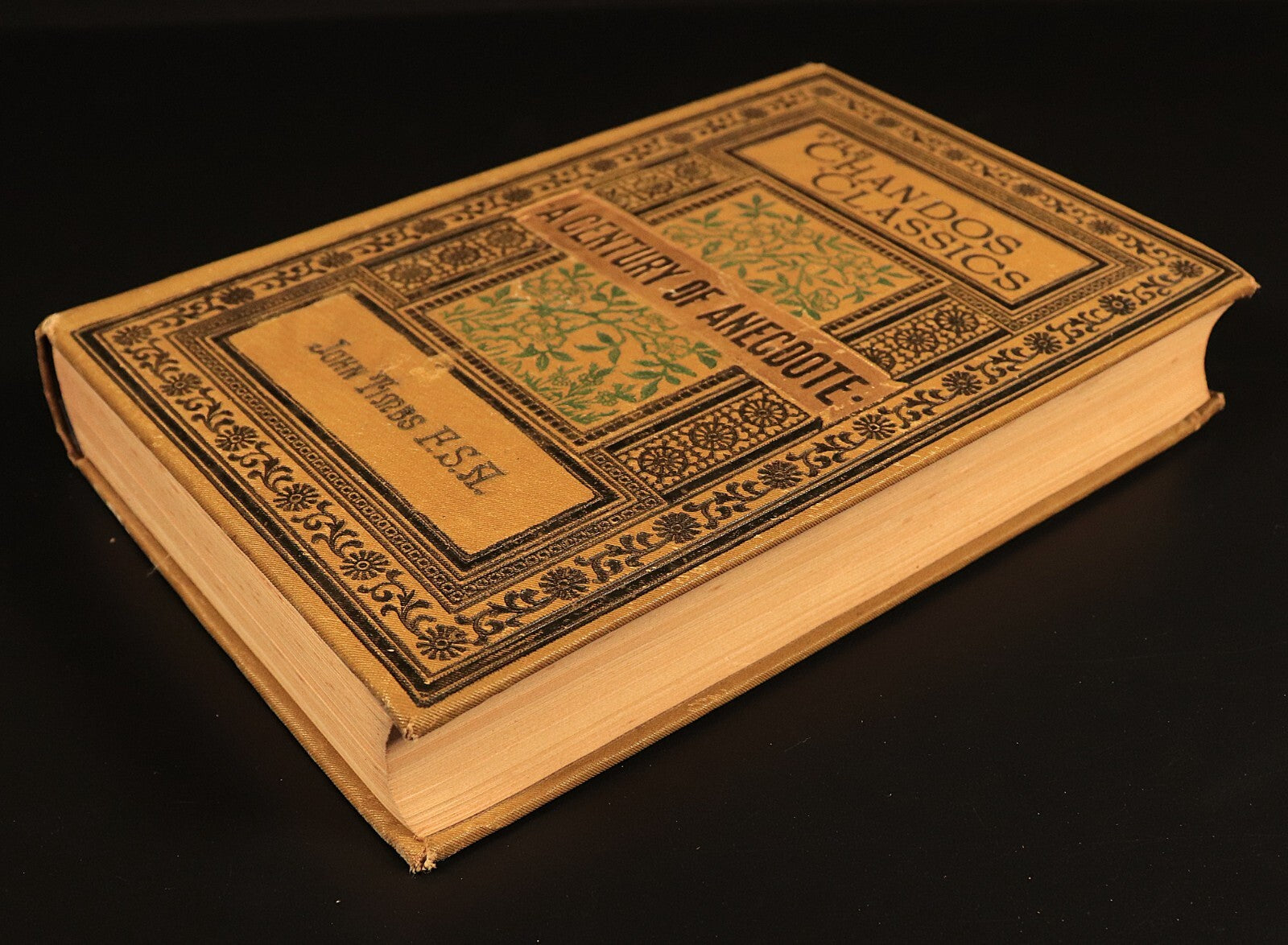 A Century Of Anecdote by John Timbs c1870 Antique Book PLUS Perrottet Bookplate