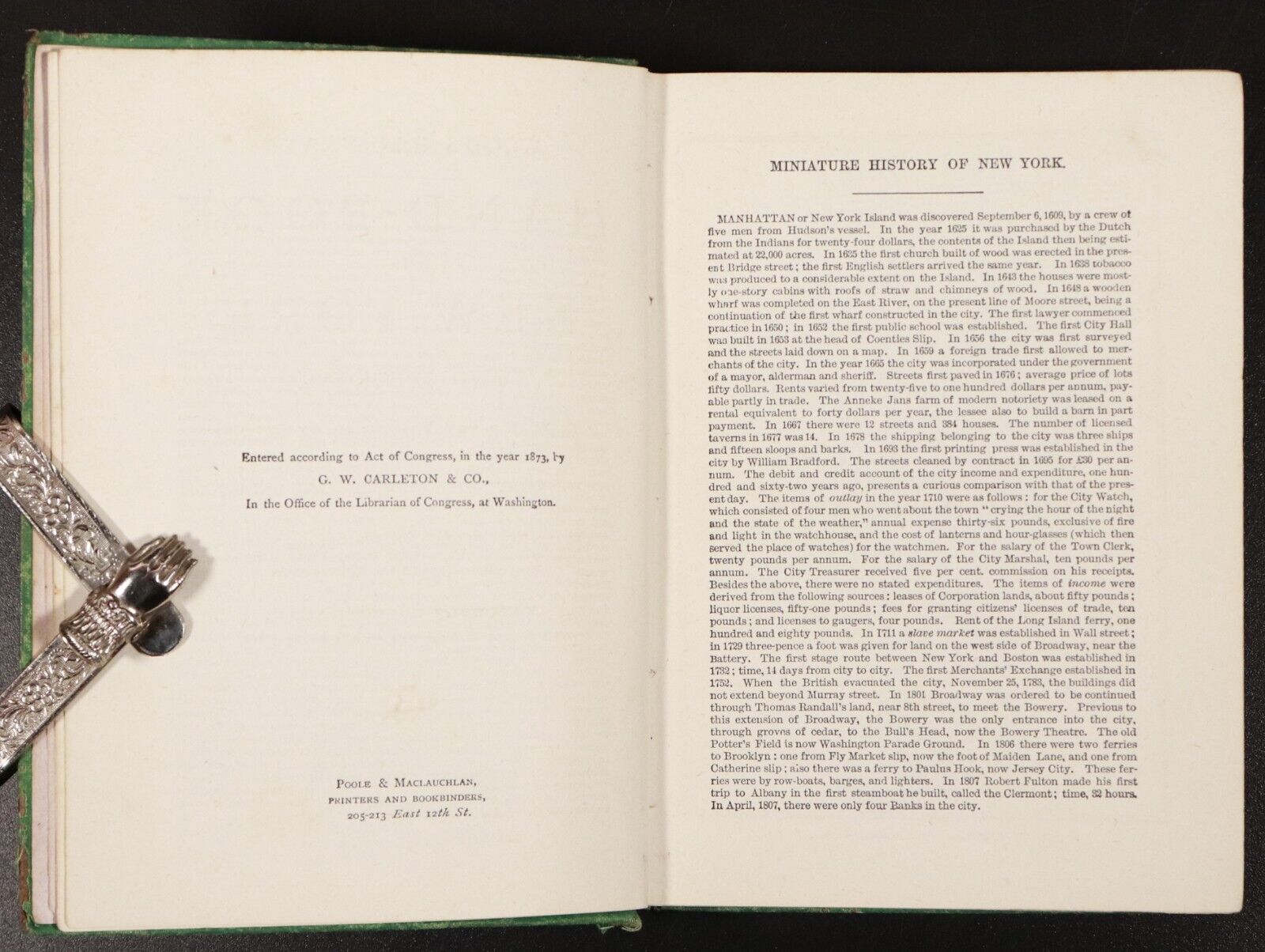 1873 Wood's Illustrated Hand-Book To New York Antiquarian Travel Guide