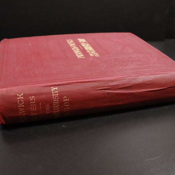 c1880 Pickwick Club & Old Curiosity Shop by Charles Dickens Antique Fiction Book