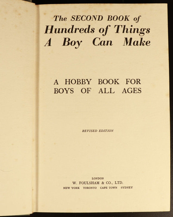 c1950 Hundreds Of Things A Boy Can Make British Childrens Hobby Book