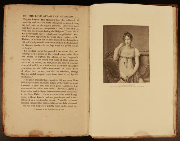 1909 Love Affairs Of Napoleon Antiquarian History Book John Lane The Bodley Head