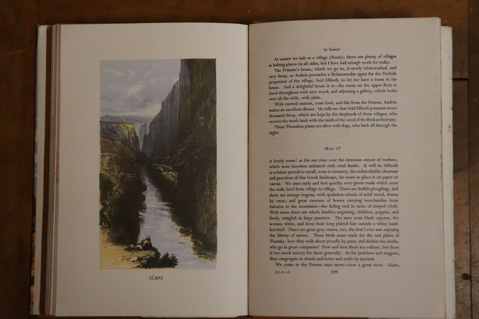 1965 Edward Lear In Greece Landscape Artist Vintage Art Reference Book