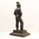 c1920's Antique Cast Iron Dickensian Figurine Sculpture Artful Dodger Dickens-2