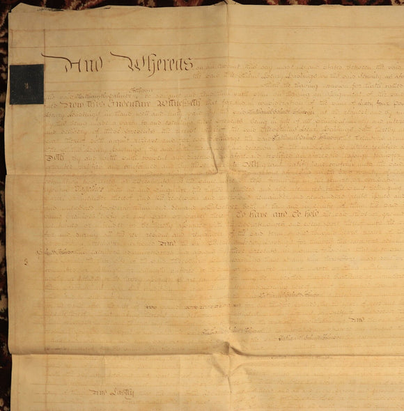 1789 Indenture Conveyance English Legal Document Manuscript Vellum Lease
