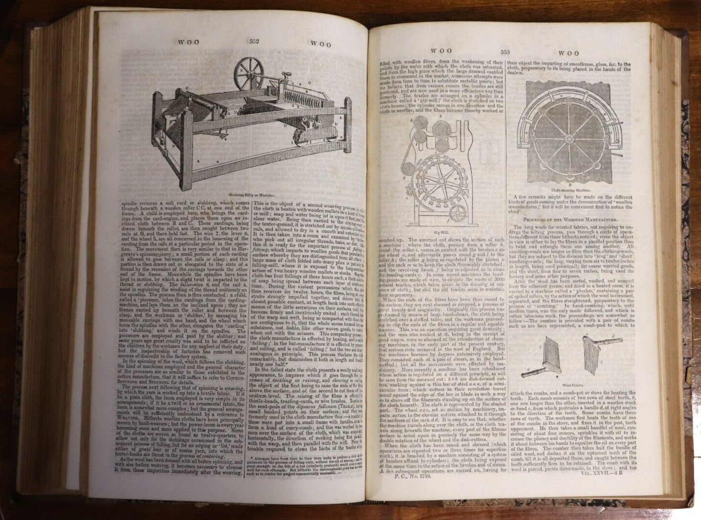 1843 The Penny Cyclopaedia Vol. 27 Antique British Reference History Book