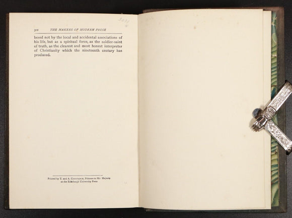 1899 The Makers Of Modern Prose Antique Literature Book Prize Binding Marbled