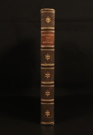 Westward Ho! by Charles Kingsley 1919 Antique British Fiction Book Leather - 0