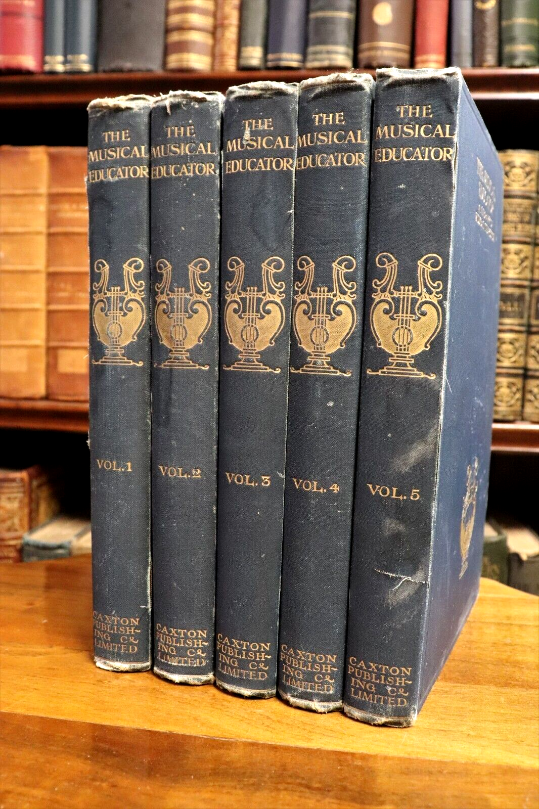 c1910 5vol The Musical Educator by John Greig Antique Music Reference Book Set