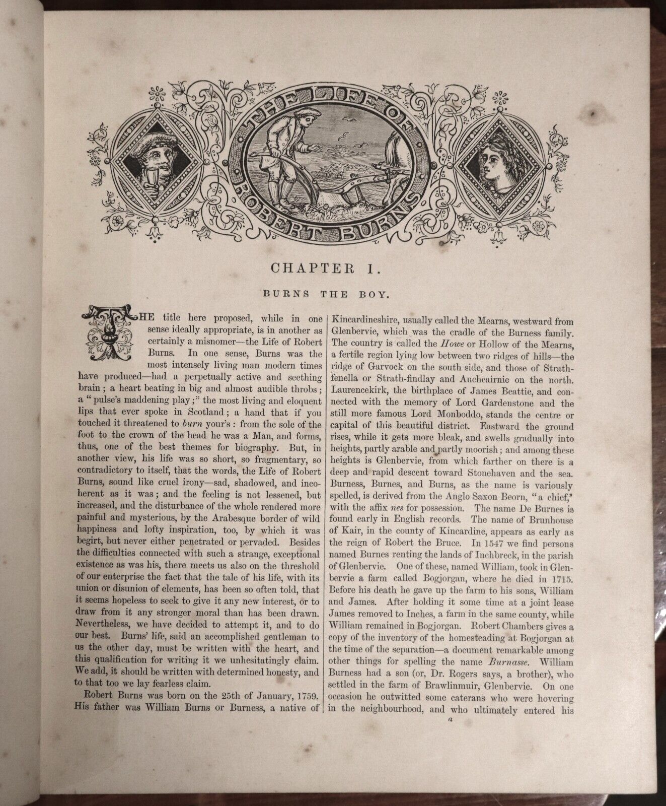 c1880 The National Burns by Rev George Gilfillan Antique Scottish History Book