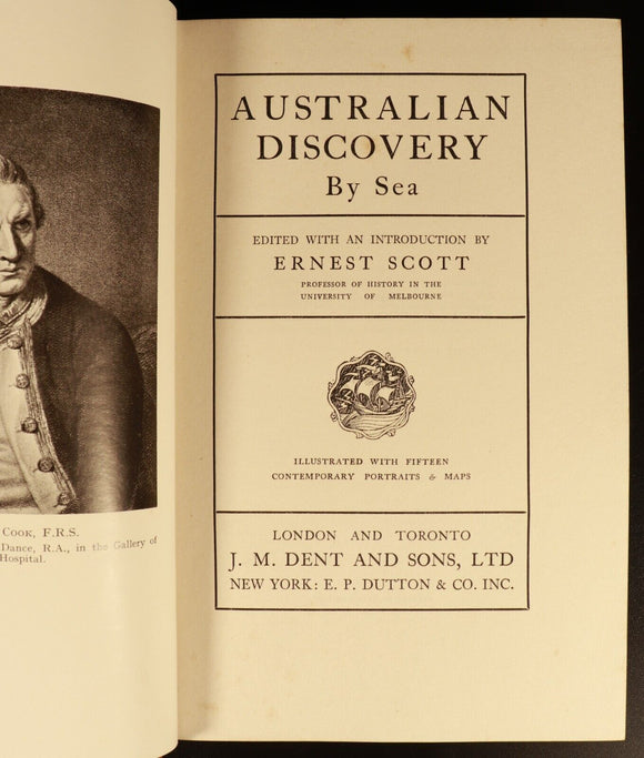 1929 2vol Australian Discovery by Sea & Land by E. Scott Antique History Books