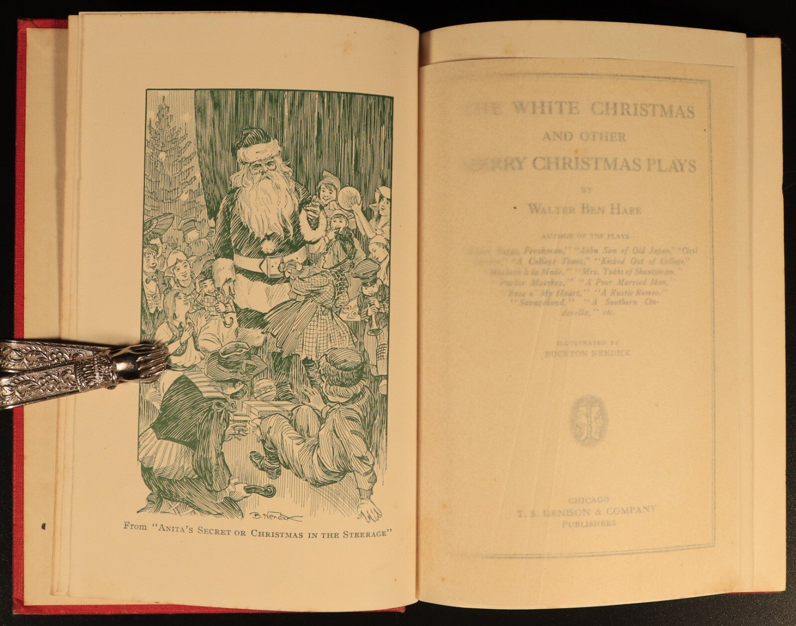 1917 White Christmas & Other Christmas Plays Walter Ben Hare Drama Theatre Book