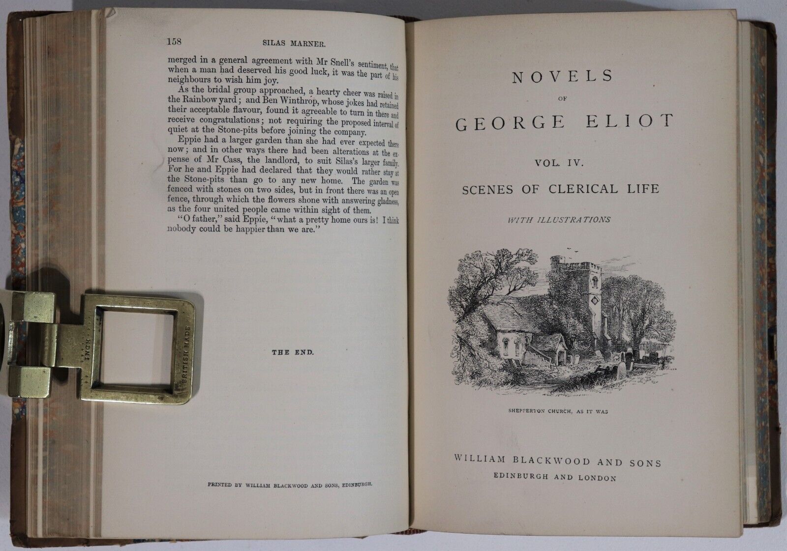 c1880 5vol George Eliot's Novels Antique English Fiction Book Collection