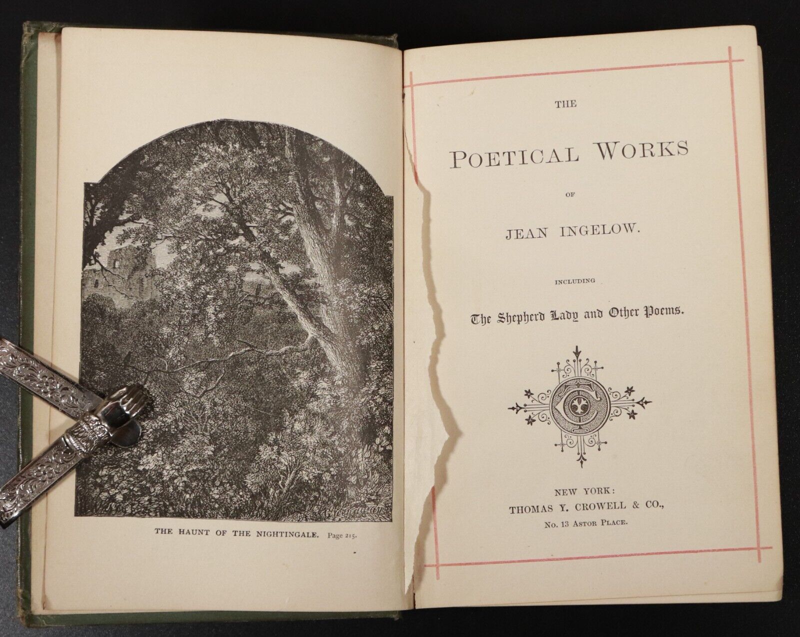 c1863 The Poetical Works Of Jean Ingelow Antique Poetry Book Female Author - 0
