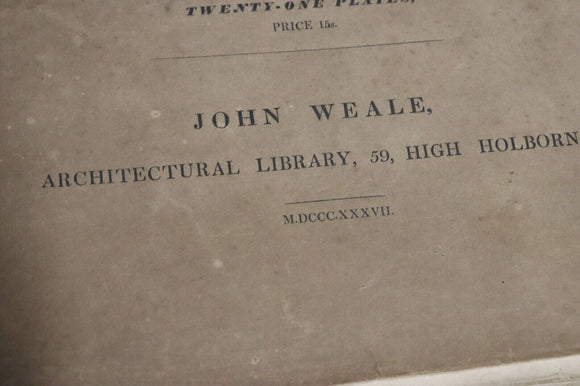 1837 Series Of Examples Of Grecian Ornament Antiquarian Architecture Book Plates