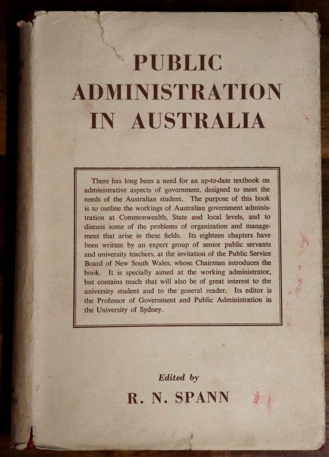 c1959 Public Administration In Australia Australian Government History Book