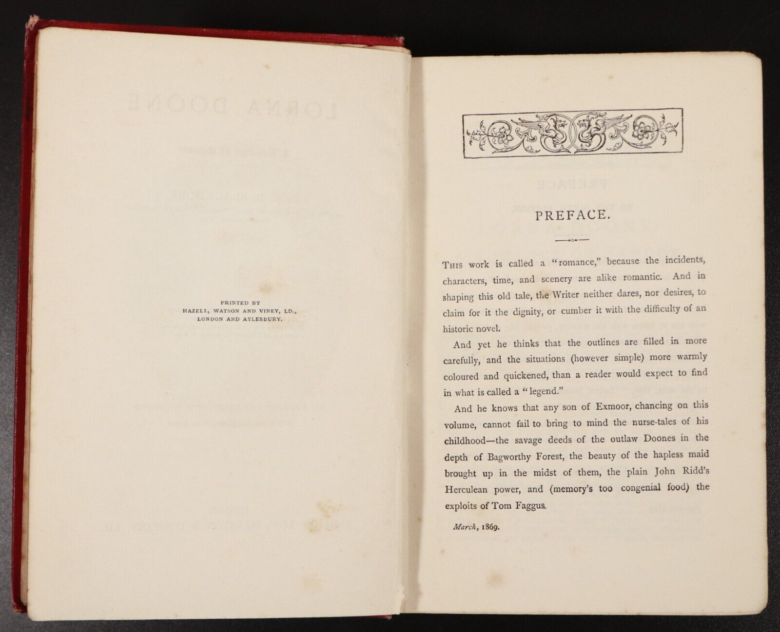 c1885 Lorna Doone by R.D. Blackmore Antique Classic Literature Fiction Book