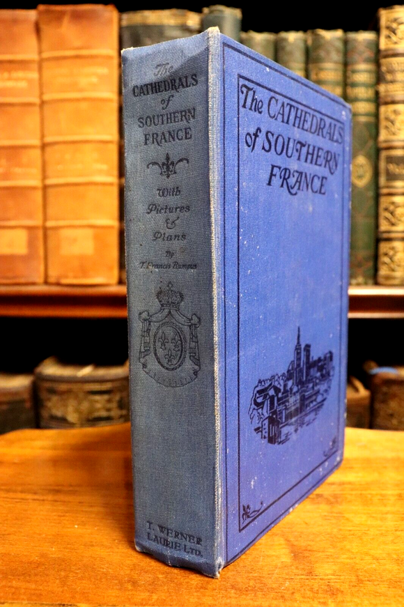 c1914 The Cathedrals Of Southern France Antique Architecture History Book