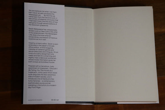 1983 I Shouldn't Be Telling You This Mary Breasted 1st Ed. Novel Fiction Book