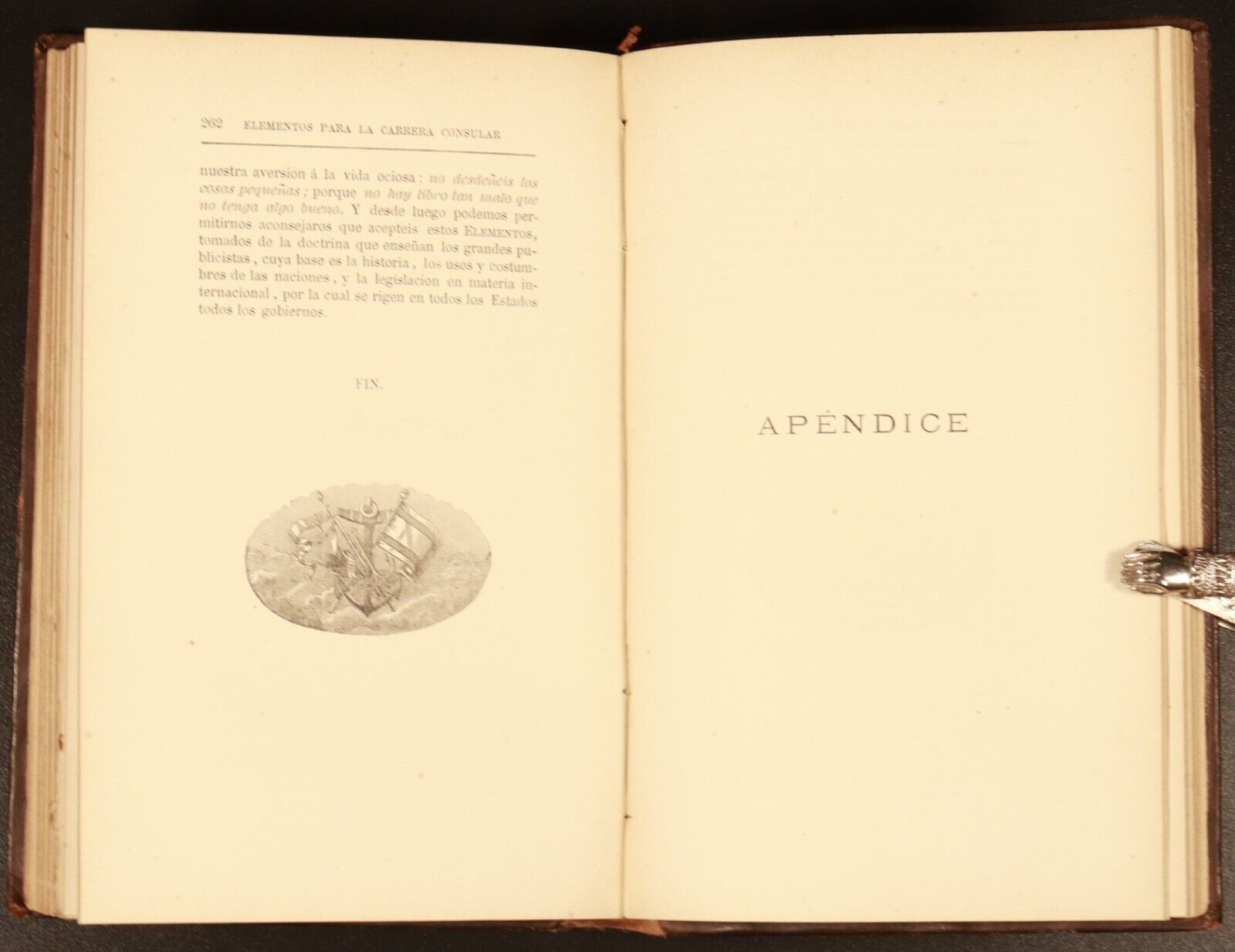 1883 Elementos Para El Ejercicio De La Carrera Consular Antique Reference Book