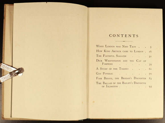 c1920 Dick Whittington Tales Of Old London by F.E Melton Antique Children's Book